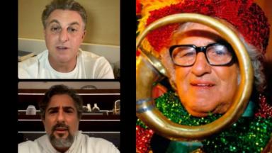 Luciano Huck, Marcos Mion e Chacrinha: apresentadores das tardes de sábado da Globo 