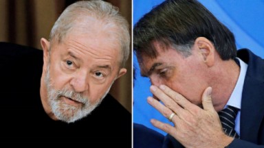 Lula e Bolsonaro, os dois líderes da Ipec, em foto 