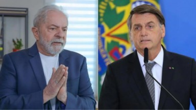 Lula e Bolsonaro em montagem 
