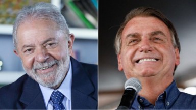 Lula e Bolsonaro, que lideram horário eleitoral, em tela dividida 