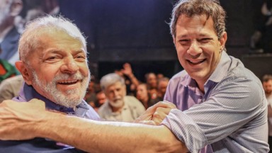 Lula e Haddad em foto 