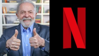 Lula e o logo da Netflix 