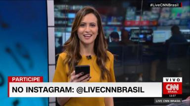 Marcela Rahal apresentando o Live CNN Brasil 