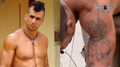 Marcelo Dourado e sua tatuagem 