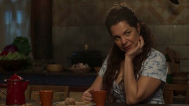 Isabel Teixeira como Maria Bruaca na novela Pantanal 