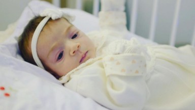 Maria Guilhermina em foto publicada na Instagram: bebê está bem após nascer com cardiopatia  