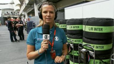 Mariana Becker em reportagem sobre F1 na Globo 