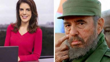 Mariana Gross e Fidel Castro de farda militar 