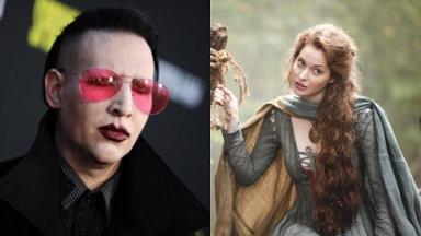 Marilyn Manson (à esquerda) e Esme Bianco (à direita) em foto montagem 
