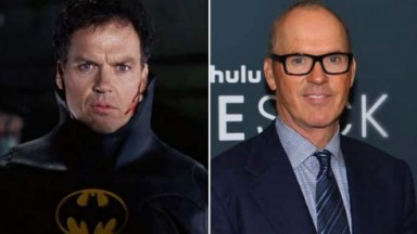Michael Keaton como Batman e atualmente 
