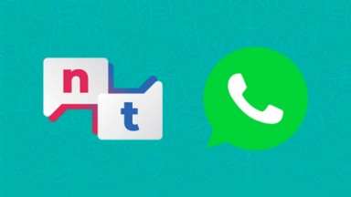Logos do NaTelinha e WhatsApp 