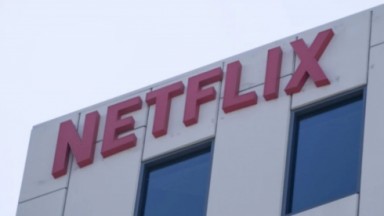 Logo da Netflix em sede 