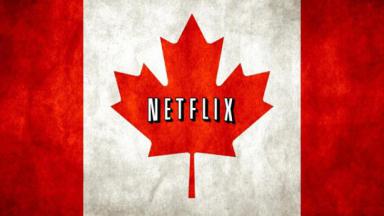 Netflix com a bandeira do Canadá 