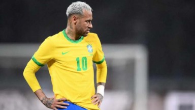 Neymar durante jogo da Seleção brasileira 