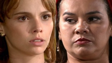 Débora Falabella e Solange Couto como Mel e Dona Jura em cena da novela O Clone, em reprise na Globo 