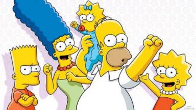 Personagens de Os Simpsons em ilustração 