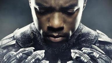 O ator Chadwick Boseman como Pantera Negra 