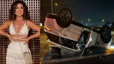 Paula Fernandes sofre acidente de carro 