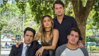 João Baldasserini, Nanda Costa, Marcelo Serrado e Thiago Martins na novela Pega Pega, em reprise na Globo 