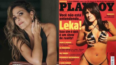 Leka posada em cadeira; Leka na capa da Playboy após o BBB 1 