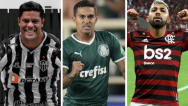 Hulk, Dudu e Gabigol, estrelas do Campeonato Brasileiro 