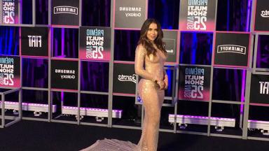 Anitta posa com vestido transparente 
