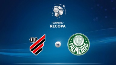 Logo final da Recopa 2022 reunindo Athletico-PR e Palmeiras 