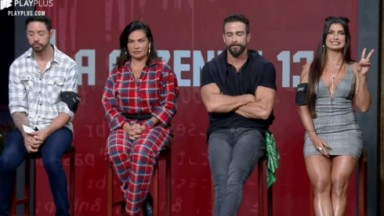 Rico Melquiades, Solange Gomes, Erasmo Viana e Marina Ferrari bem tensos na Roça em A Fazenda 2021 