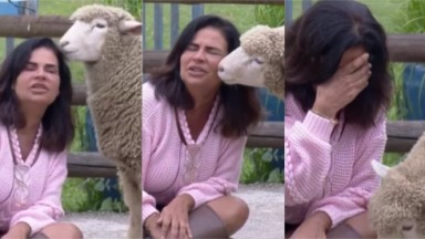 Solange Gomes chora após ovelha lhe dar um "cheiro" em A Fazenda 2021 