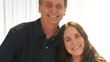 Jair Bolsonaro e Regina Duarte 