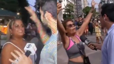 Repórter da Globo e da Record passam por perrengues no pré-Carnaval 