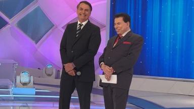 Jair Bolsonaro ao lado de Silvio Santos 