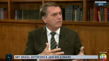 Bolsonaro no SBT Brasil 