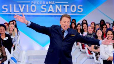 Silvio Santos em seu programa no SBT 