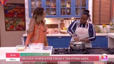 Thalitha Morete conversa com Sileide, durante preparo de cocada no É de Casa 