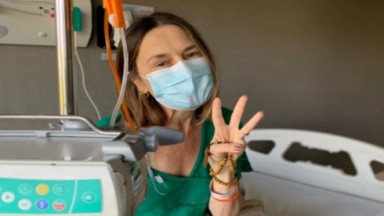 Susana Naspolini em tratamento contra o câncer 