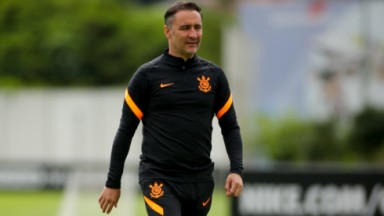 Vitor Pereira quando era técnico do Corinthians em 2022 