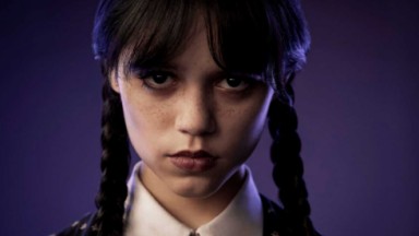 Jenna Ortega como Wandinha na série da Netflix 
