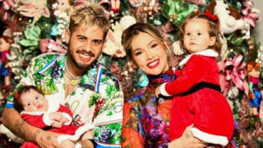 Zé Felipe e a família no Natal 