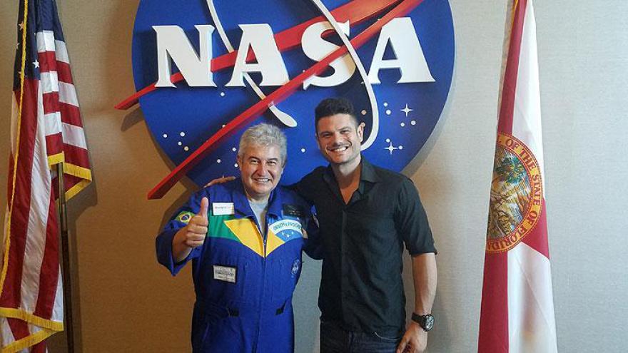 Marcos Pontes e Rodrigo César na NASA