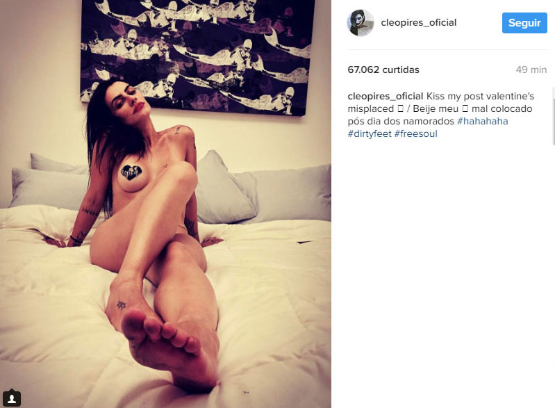 Cleo Pires posa nua em foto sensual e fãs ficam eufóricos
