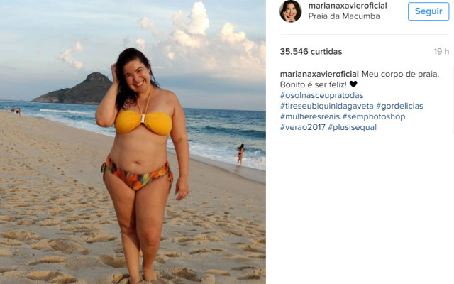 Atriz Mariana Xavier comenta repercussão de foto de biquíni: \"chocada\"