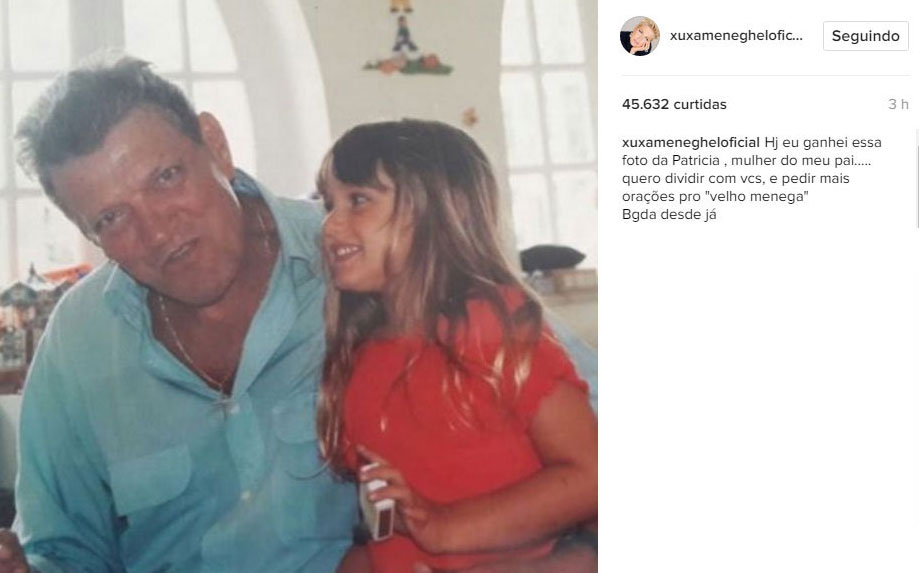 Xuxa Meneghel posta foto de Sasha com o pai e pede orações