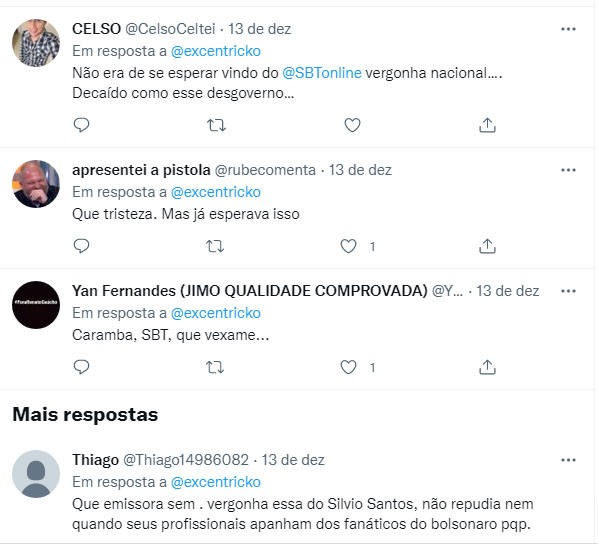 SBT minimiza agressão de apoiadores de Bolsonaro a repórteres e web critica canal