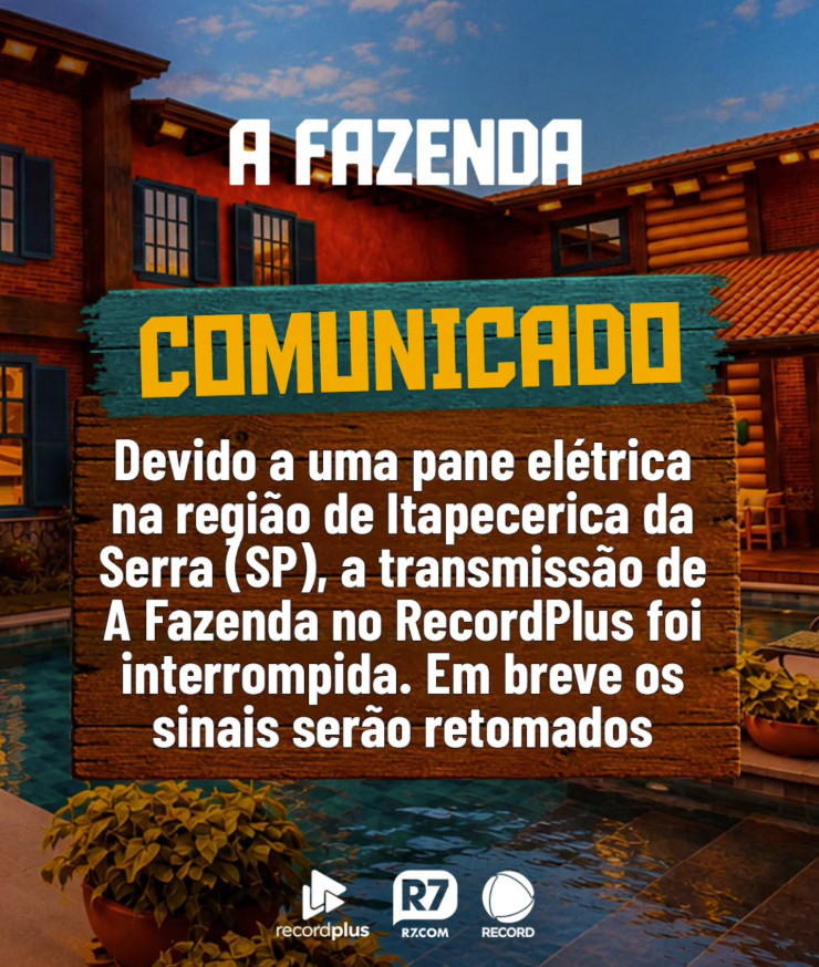 A Fazenda 18 sai do ar, Record explica motivo e público reage: \"Hoje tem festa\"