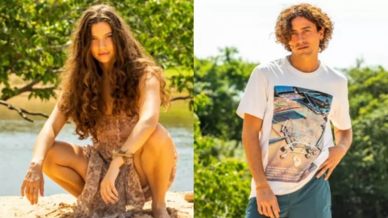 Assumidos? Alanis Guillen e Jesuíta Barbosa se beijam em bastidores de Pantanal