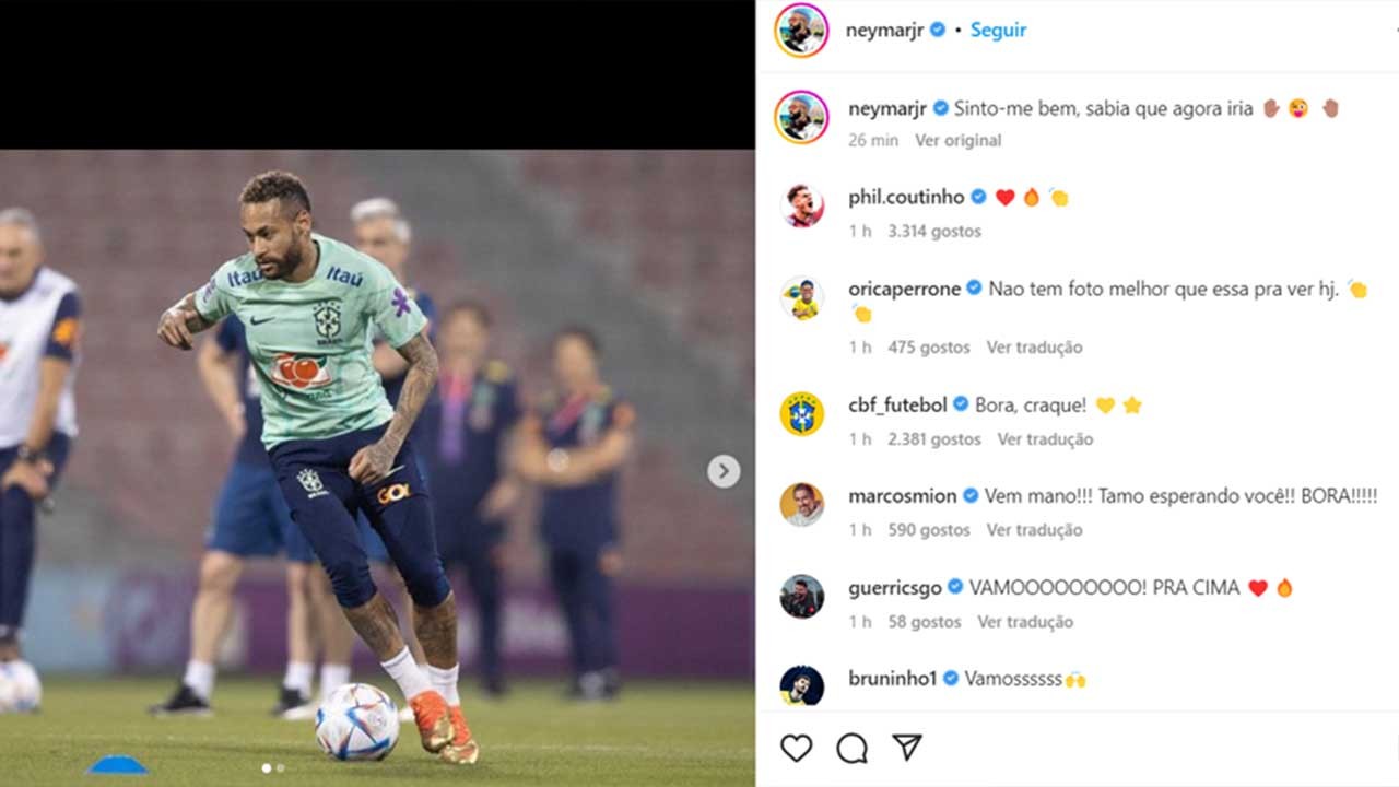 Neymar vai jogar? Jogador se manifesta sobre partida na Copa