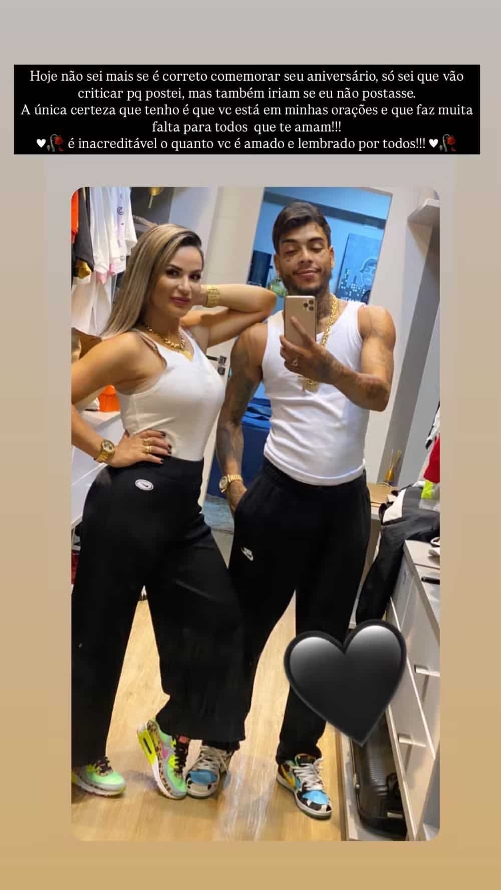 Deolane Bezerra faz homenagem em dia que MC Kevin completaria 27 anos