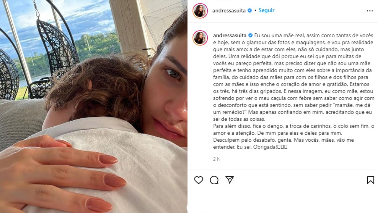 Andressa Suita revela doença dos filhos com Gusttavo Lima: \"Estou sofrendo\"