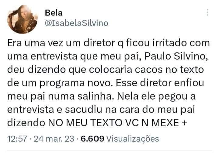 Filha de Paulo Silvino diz que diretor da Globo perseguiu humorista: \"Papel reduzido\"